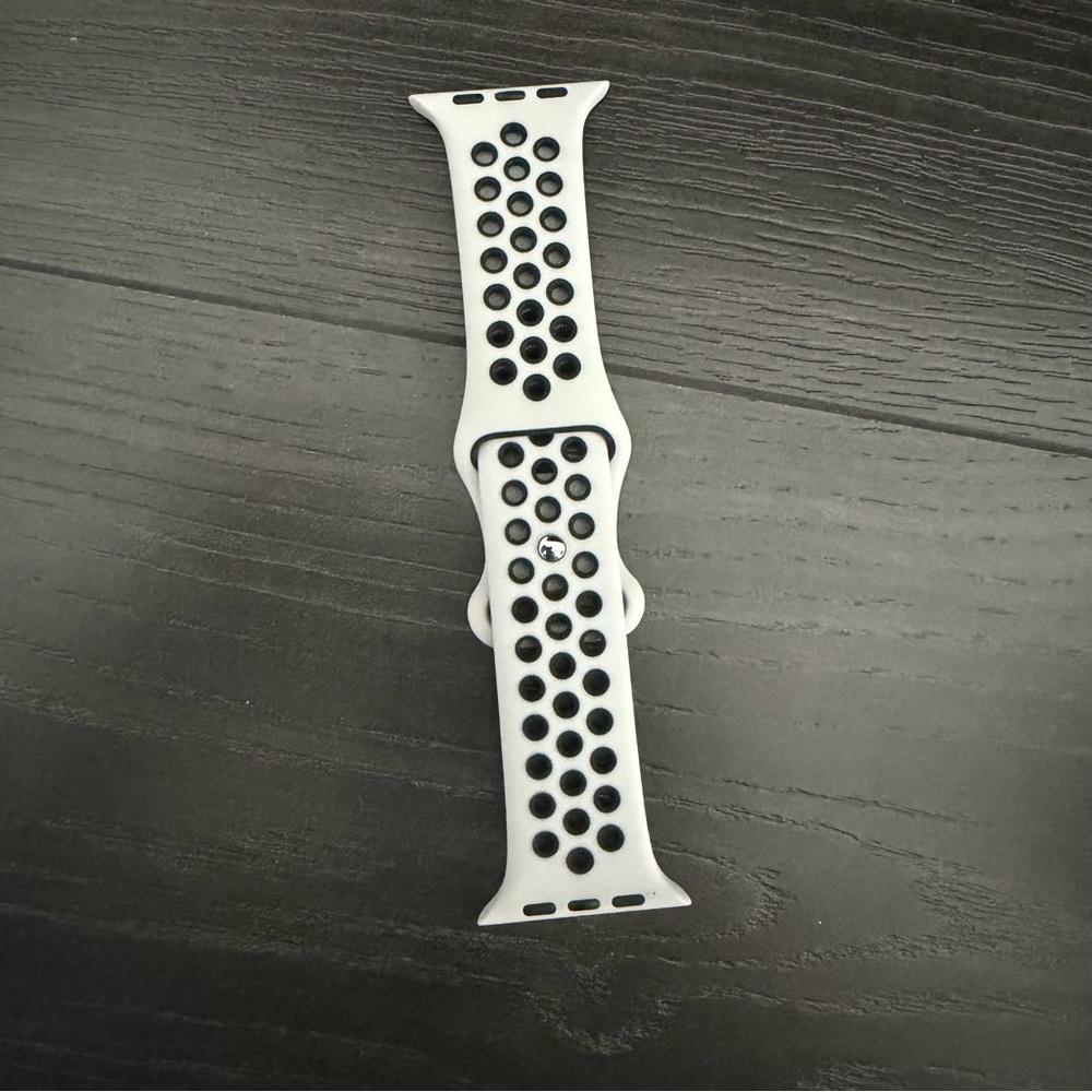 White and Black Sport Watch Band for Apple Watch